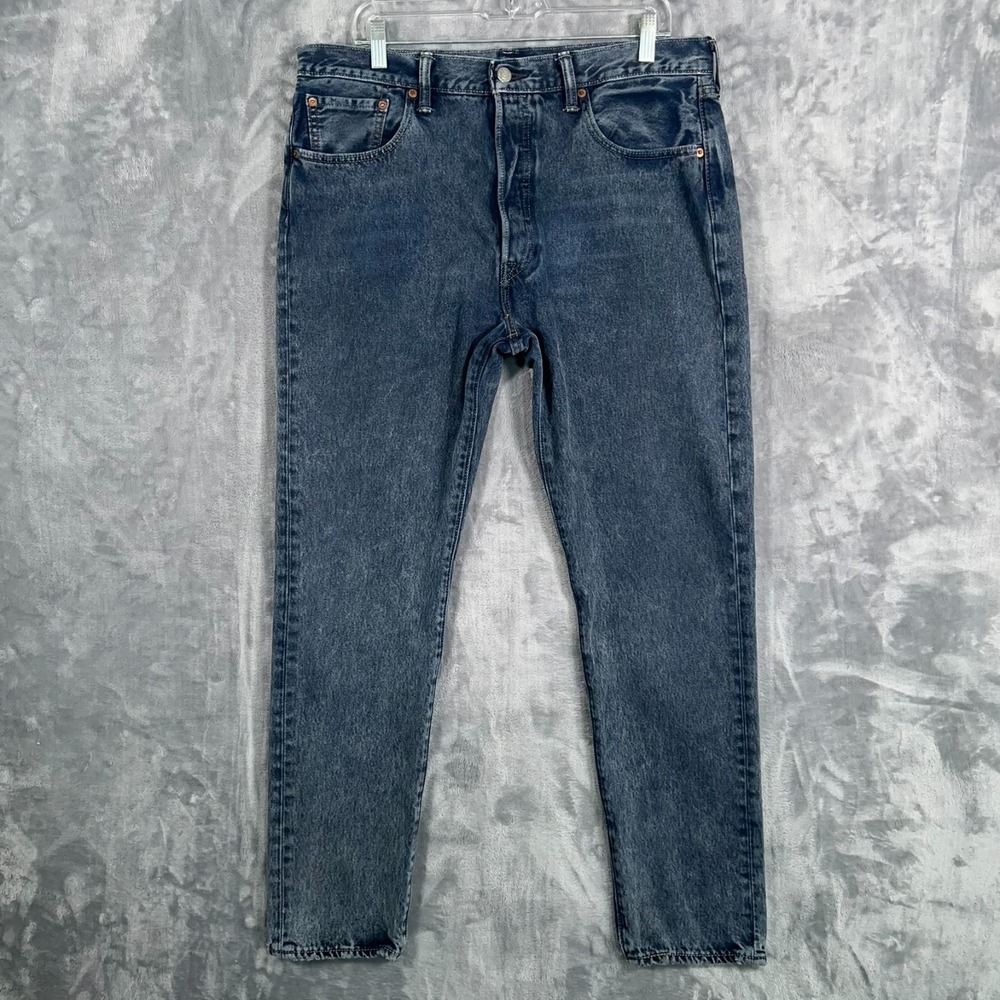 Levis 501 CT Jeans Mens 34x32 (34x30) Blue Denim Button Fly Tapered